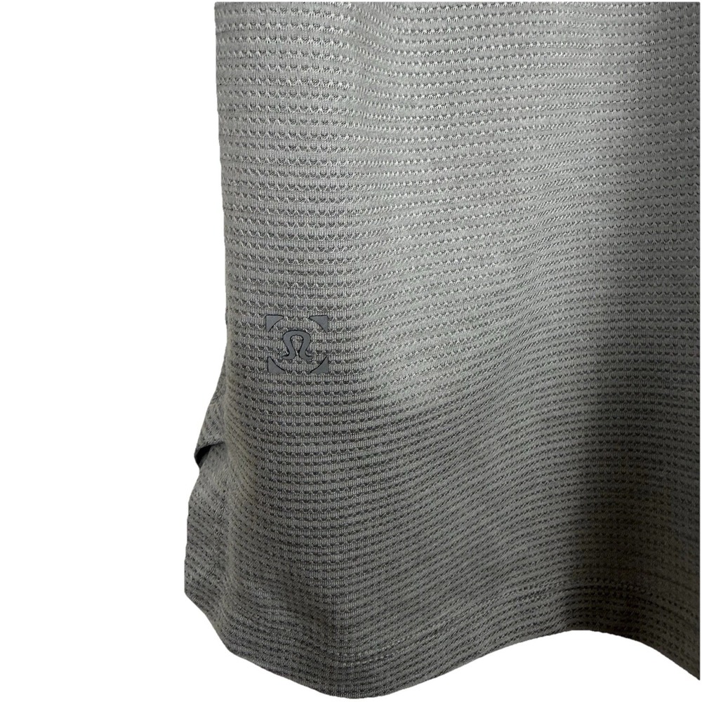 Lululemon Shirt Mens Large Gray Fast free 3/4 Sleeve Athletic Lightweight Gym - Picture 5 of 8
